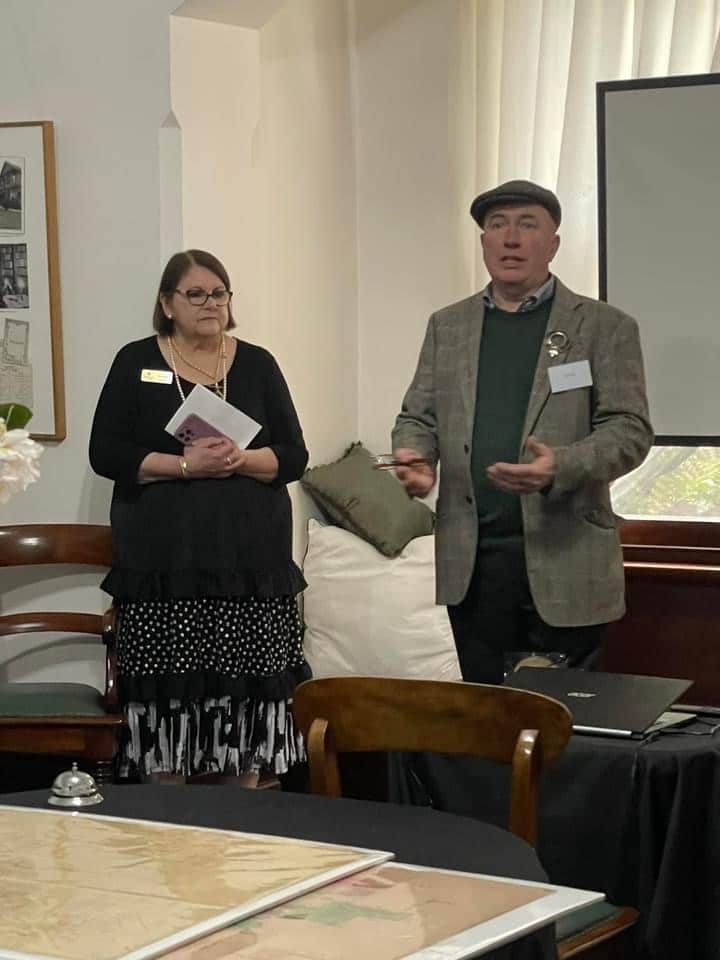 Penghana's Karen Nixon with National Trust Tasmania's Scott Carlin (photo by Ruth Forrest)