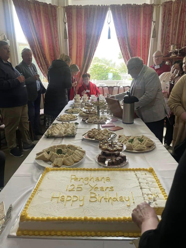 The launch of the exhibition was also a celebration of Penghana's 125th birthday, with a suitably celebratory birthday cake (photo by Ruth Forrest)