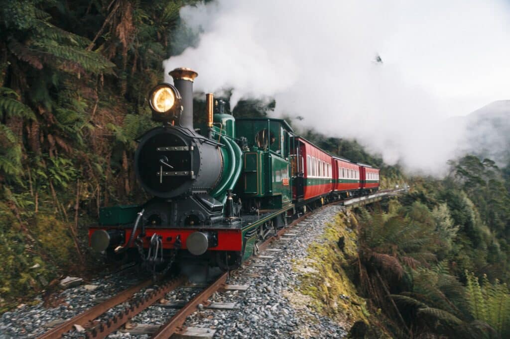 The magnificient West Coast Wilderness Railway is based in Queenstown, Tasmania